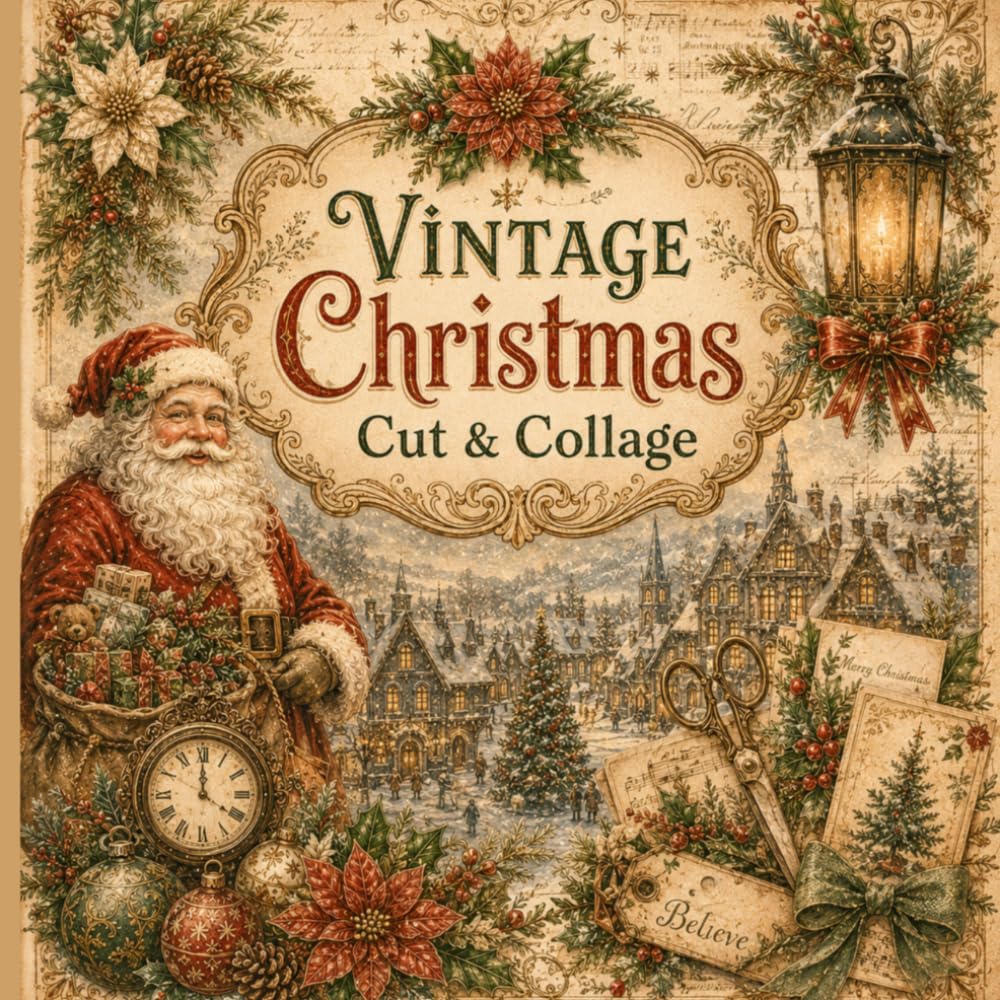 capítulo por capítulo baixar Vintage Christmas Cut & Collage: Victorian Ephemera, Festive Paper Crafts, Storybook Illustrations & Junk Journal Treasures