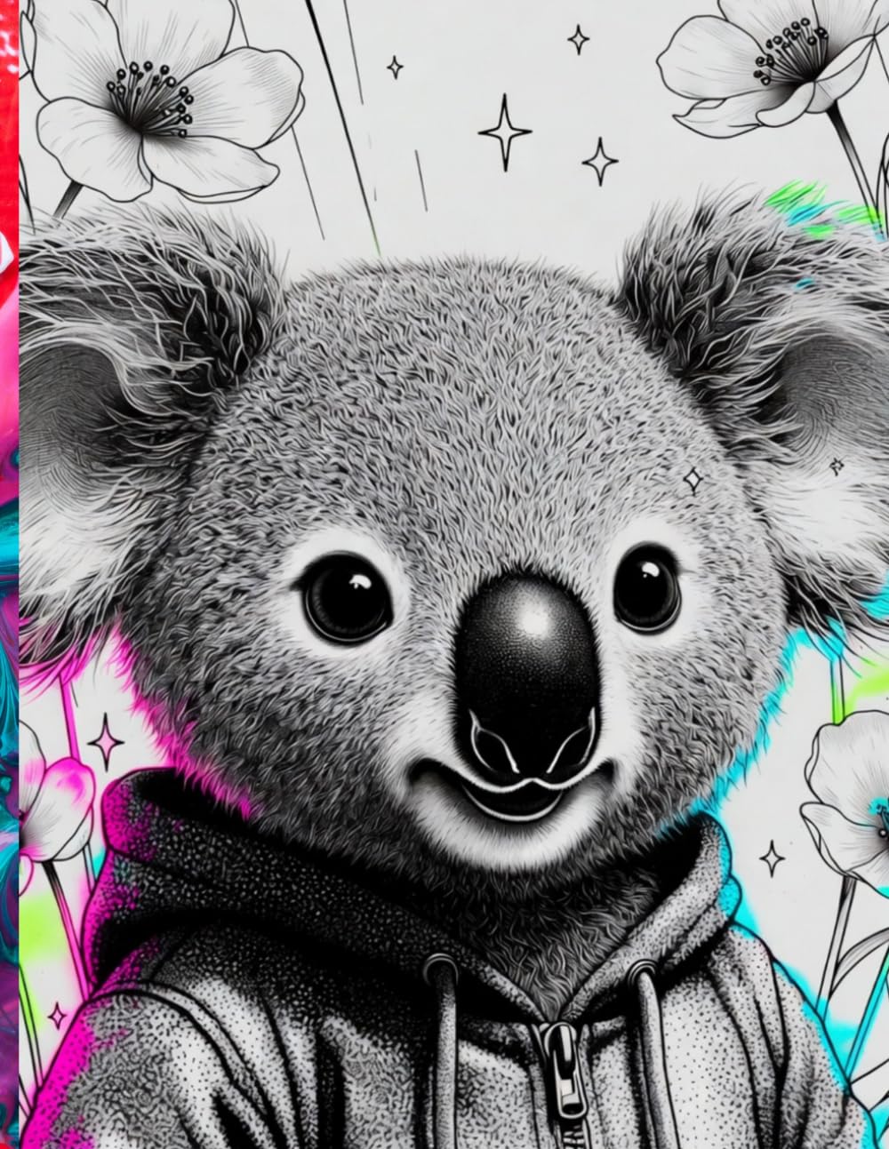 ler totalmente A4 Lined Notebook – Cute Neon Teen Koala Cover – Large Ruled Journal for School, Notes & Daily Writing: Large A4 Ruled Notebook with Smooth Lined... & Everyday Writing (Portuguese Edition)