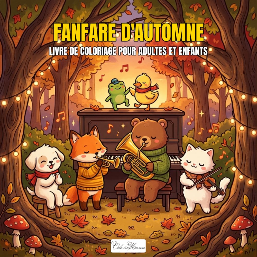 ler totalmente Fall Pets - Fanfare d'Automne — Livre de Coloriage pour Adultes et Enfants: 60 pages avec une fanfare d'animaux dans une ambiance automnale (French Edition)