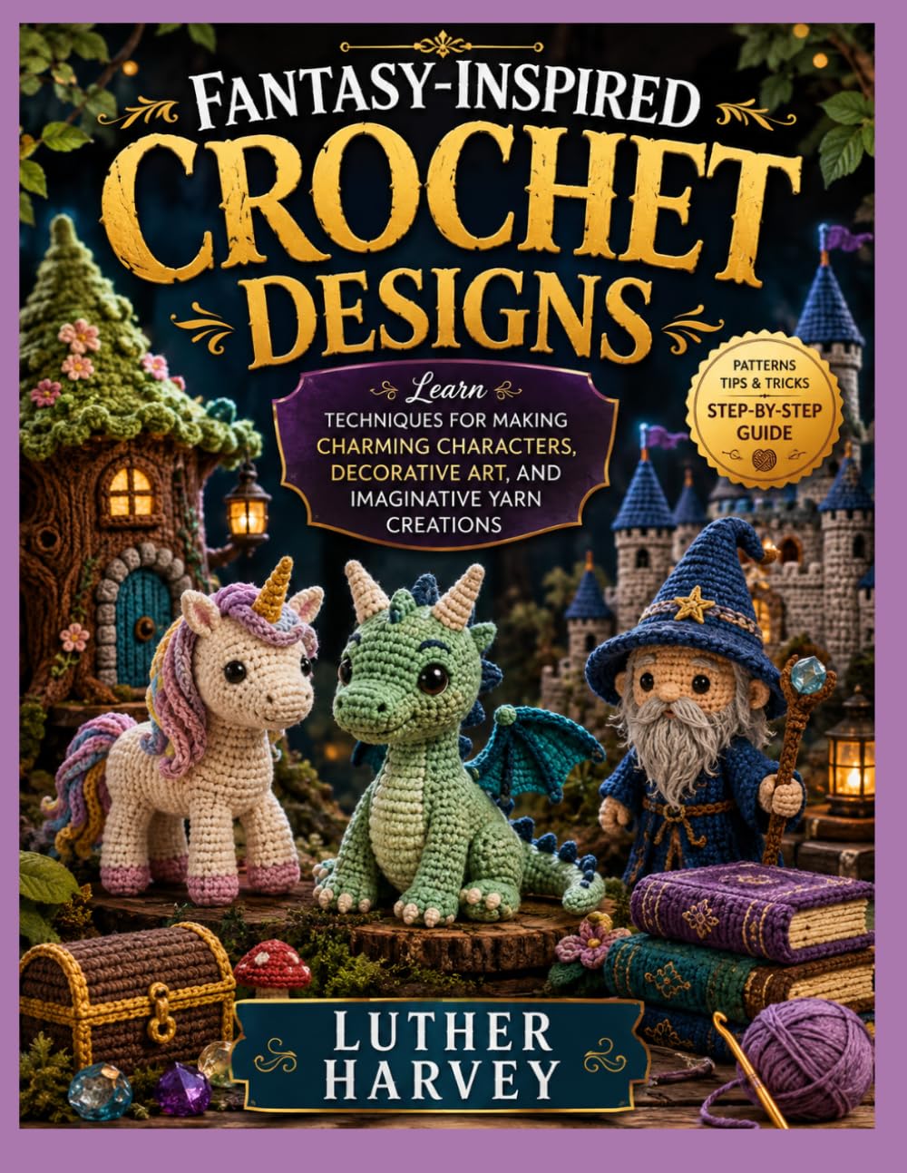 ler totalmente FANTASY-INSPIRED CROCHET DESIGNS: Learn Techniques for Making Charming Characters, Decorative Art, and Imaginative Yarn Creations