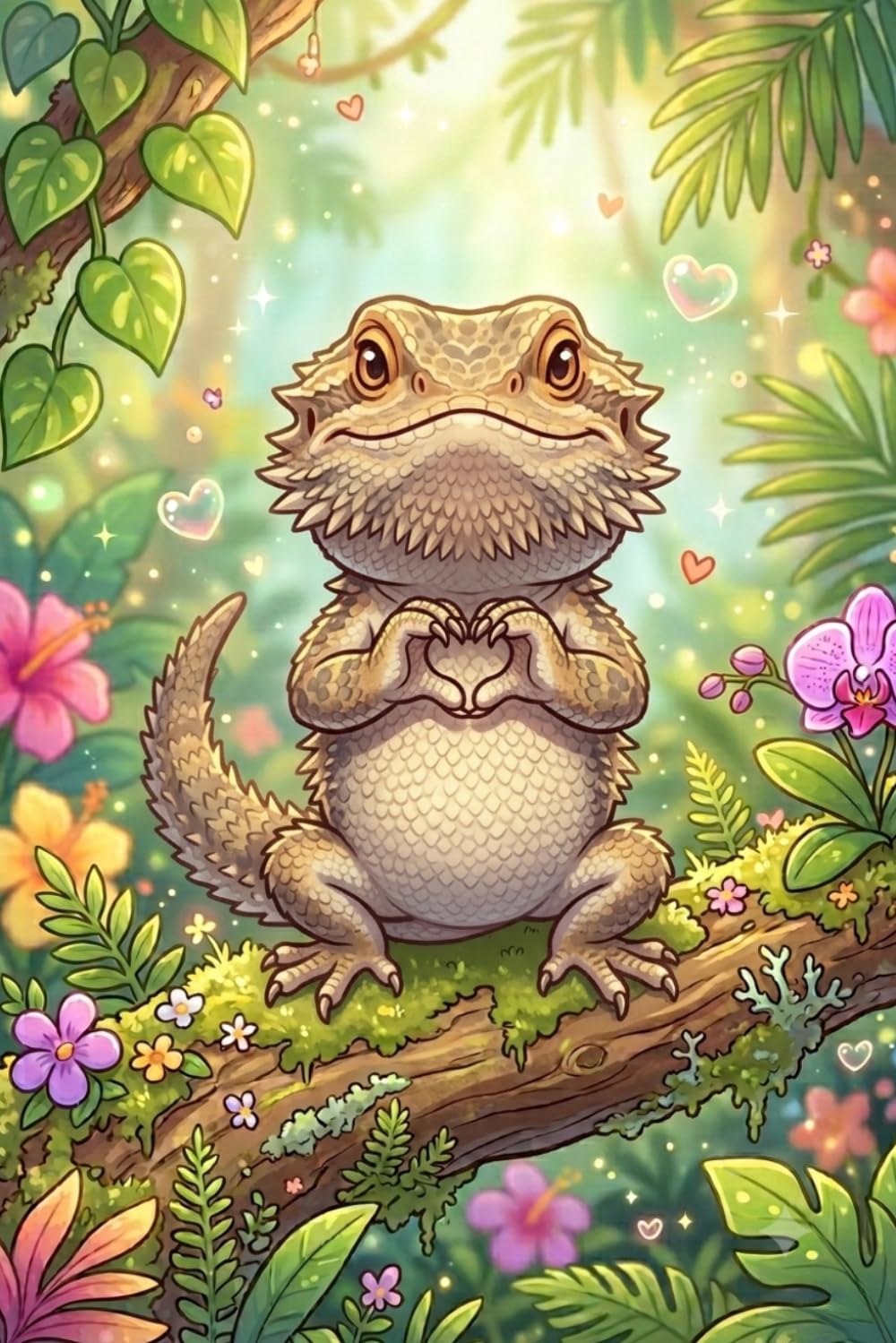 Bearded Dragon Journal – Cute Heart Hands Cover: Part of the Reptile & Amphibian Collection • Lined Notebook for Kids, Teens & Adults baixar o livro de graça