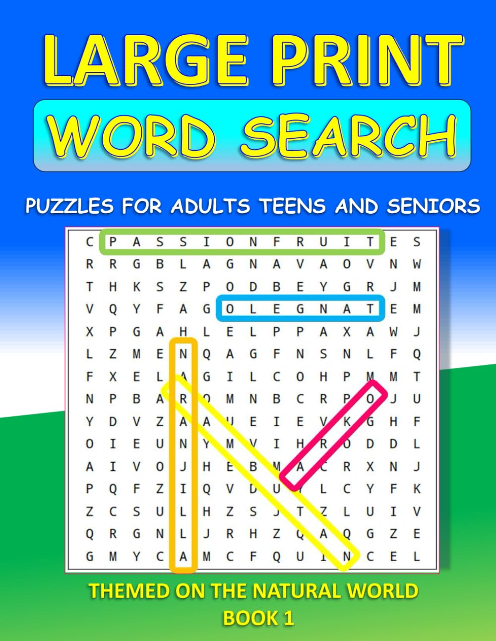 LARGE PRINT WORD SEARCH; PUZZLES FOR ADULTS TEENS AND SENIORS BOOK 1: THEMED ON THE NATURAL WORLD baixar livro de graça