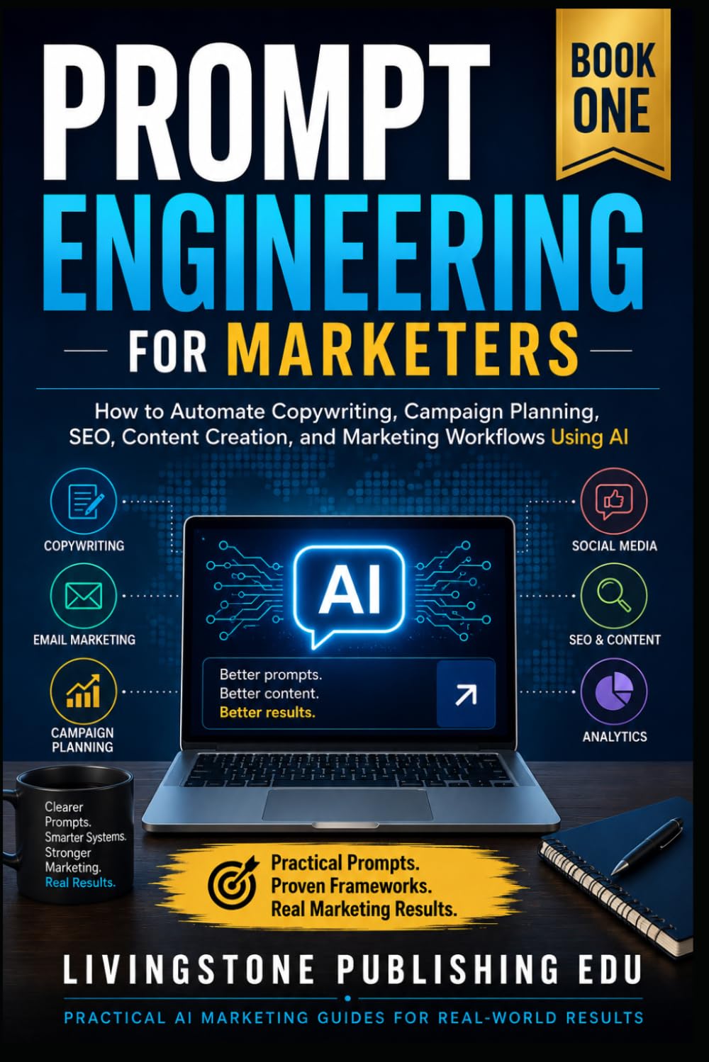 ler totalmente Prompt Engineering for Marketeers by Livingstone Publishing: Hot to Automate Copywriting, Campaign Planning, SEO, Content Creation, and Marketing Workflows Using AI