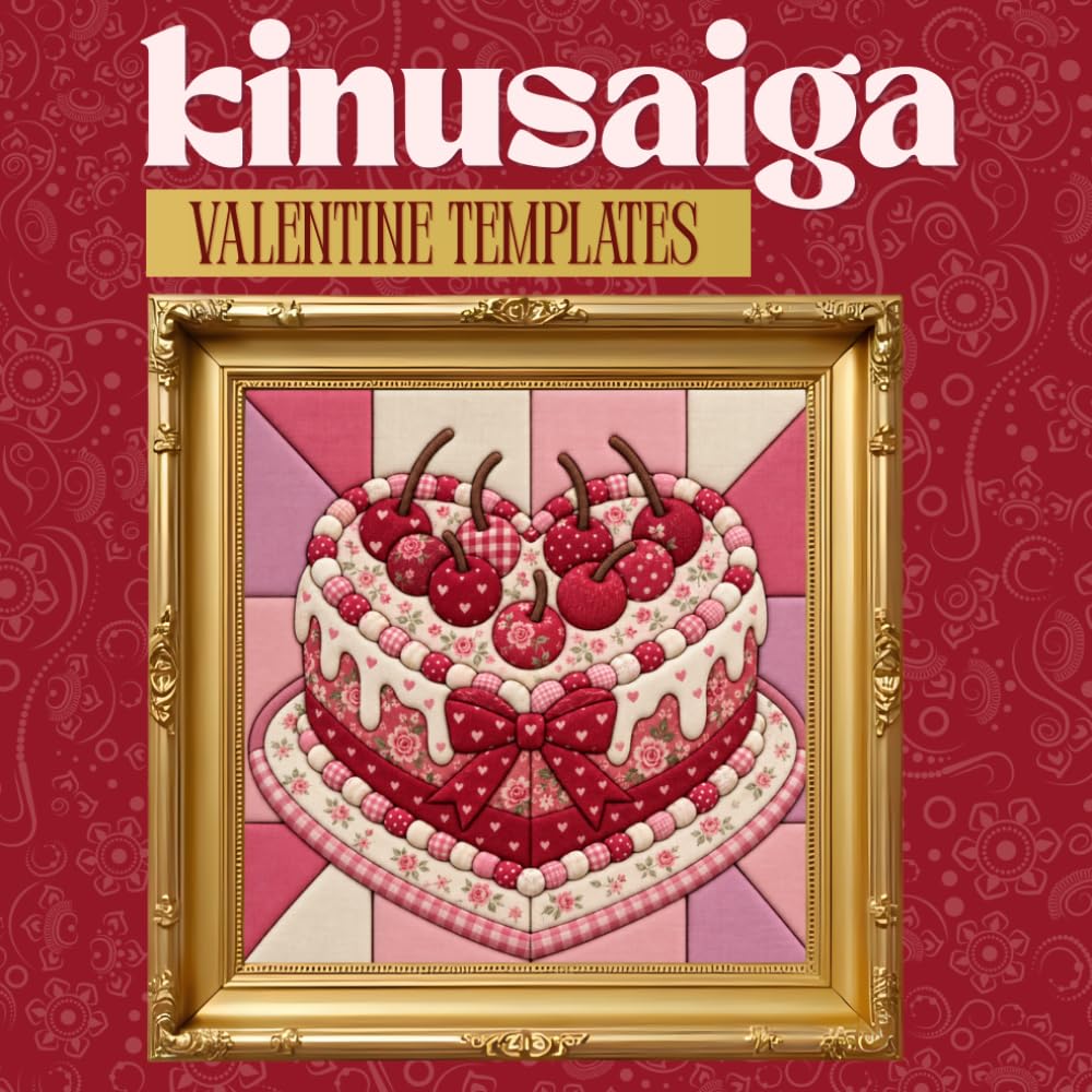 Kinusaiga Valentine Template Book: 35 Beginner-Friendly Templates Square for Fabric Art baixar o livro de graça