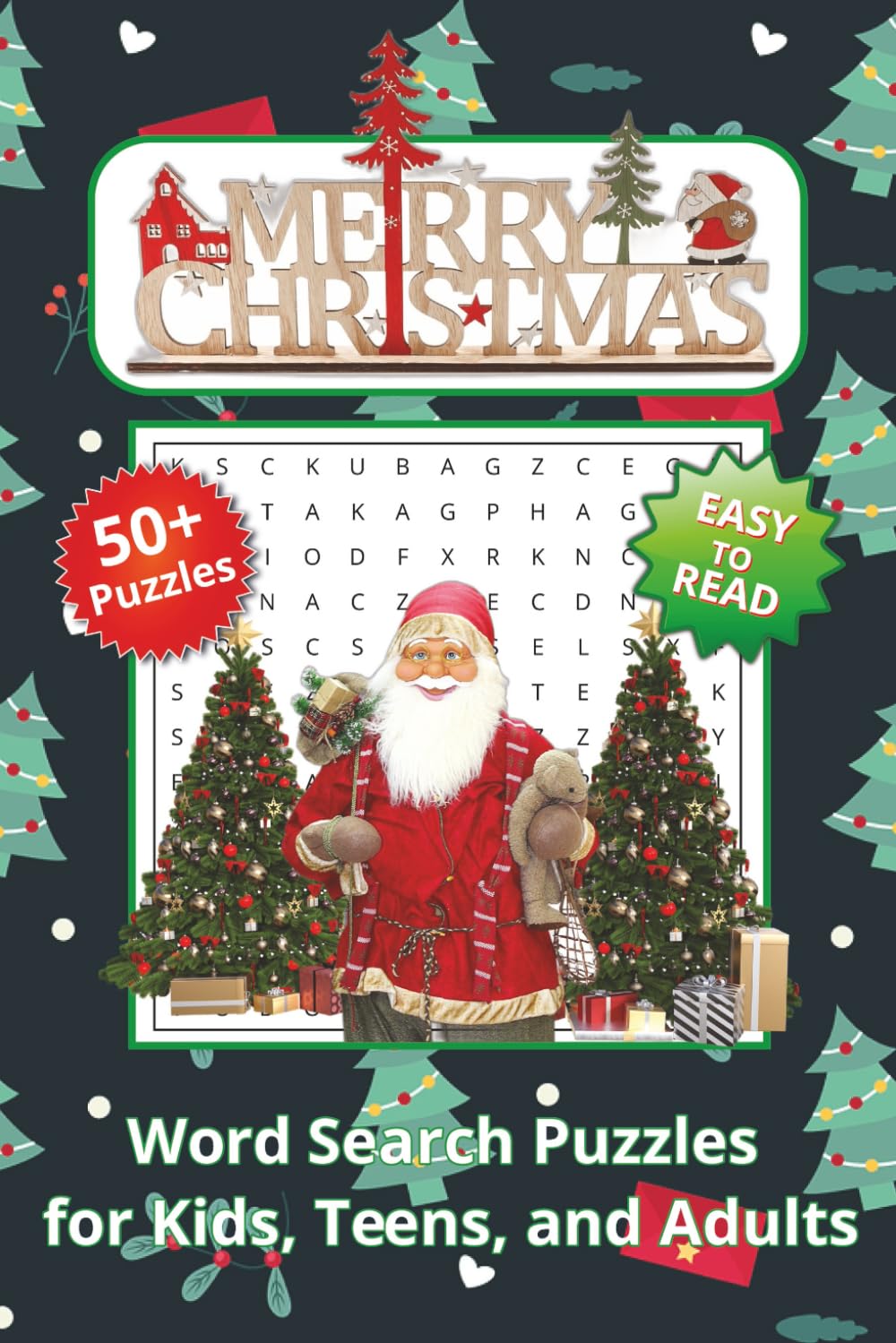 ler totalmente Christmas Word Search Puzzle Book: with Easy to Read Print about Christmas Traditions, Santa Claus, and Festive Cheer | 6x9 inches, 110 Pages | 50+ Puzzles | Perfect Gift for Kids, Teens, and Adults