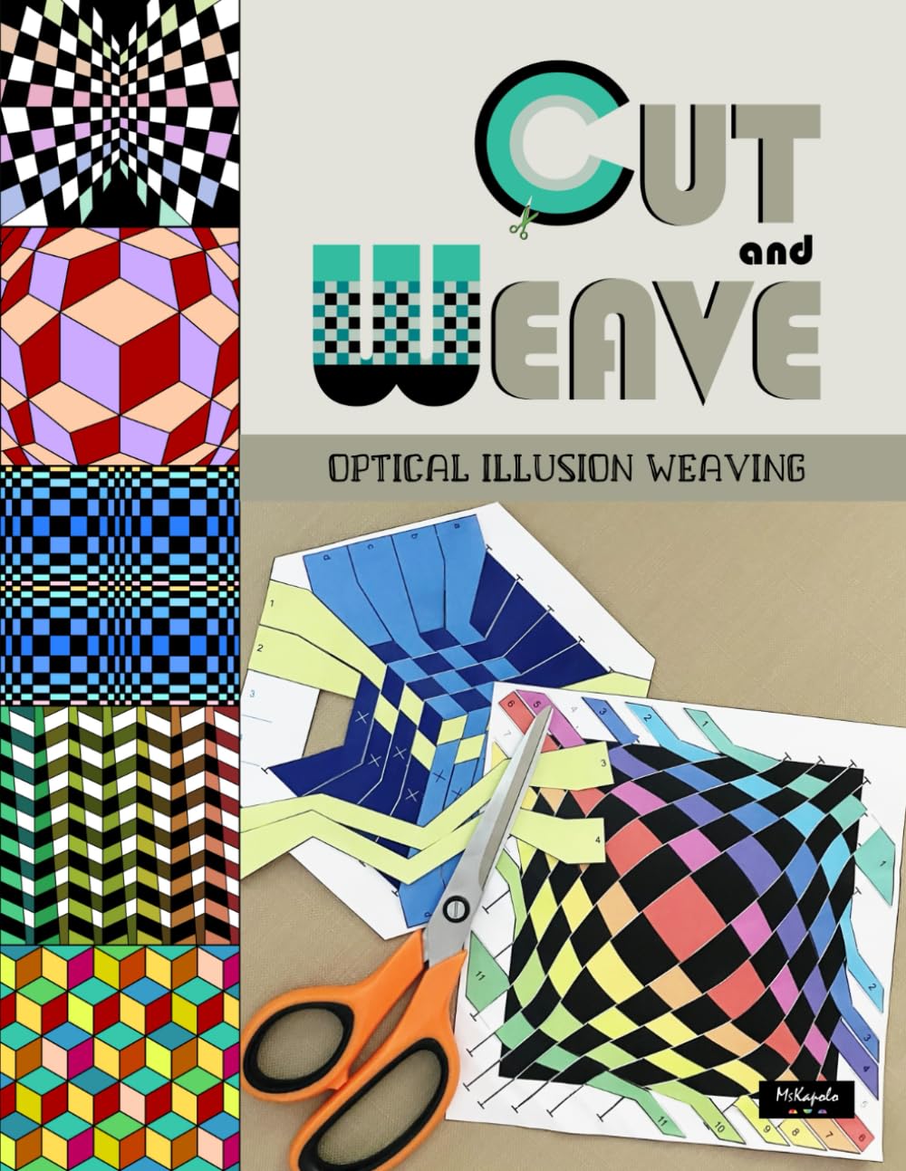 Cut and Weave – Optical Illusion Weaving: Creative papercraft activity book with colorful templates to create op art or 3D effects through paper weaving baixar livro de graça