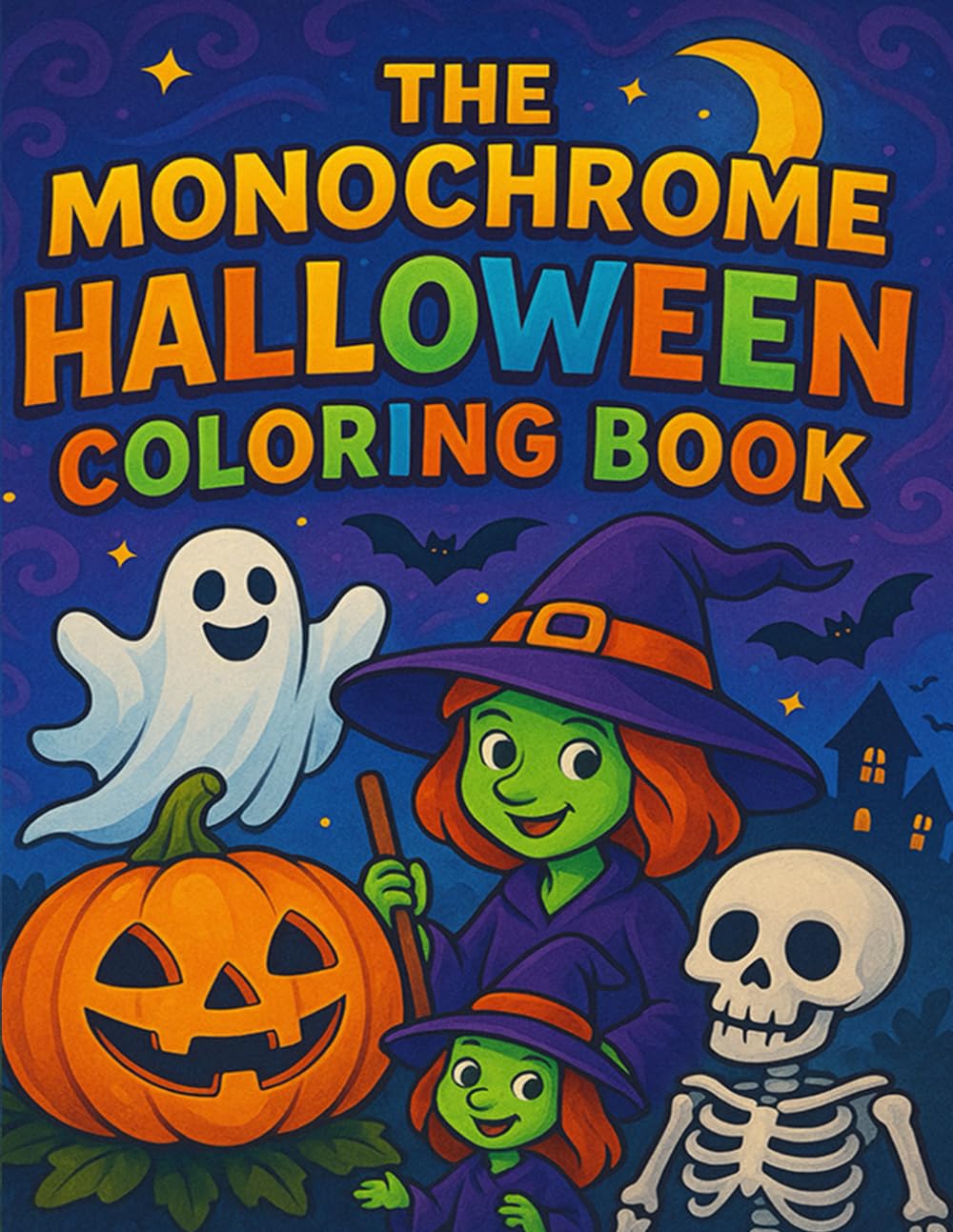 ler totalmente The Monochrome Halloween Coloring Book