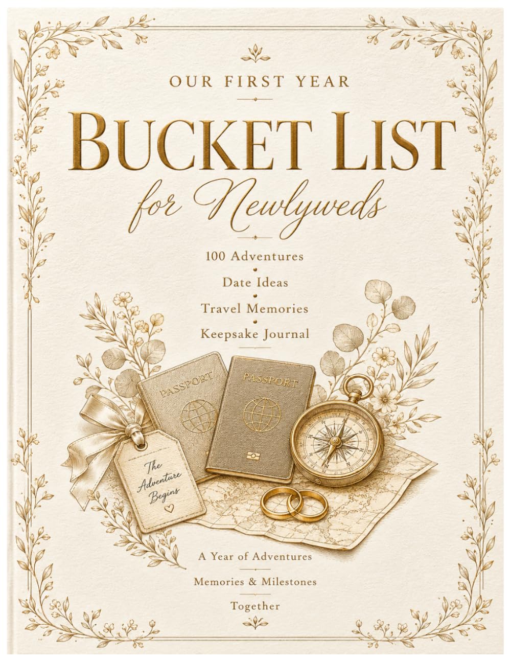 ler totalmente Our First Year Together: A Couples Bucket List Journal: 100 Adventures, Date Ideas, Weekend Getaways, Travel Memories & Meaningful Experiences for Newly Married Couples