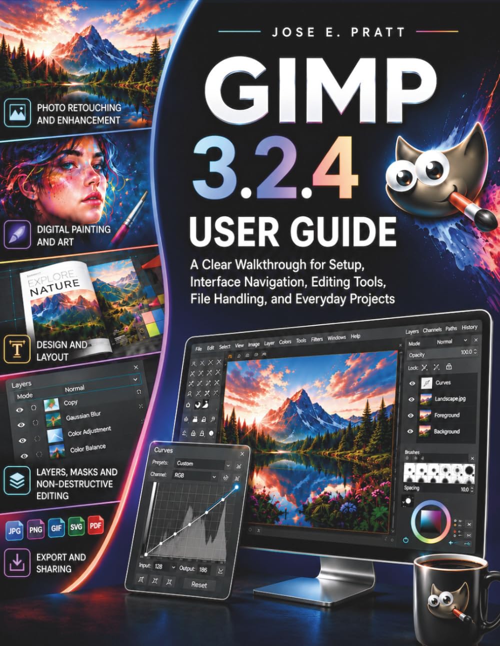 ler totalmente GIMP 3.2.4 User Guide: A Clear Walkthrough for Setup, Interface Navigation, Editing Tools, File Handling, and Everyday Projects
