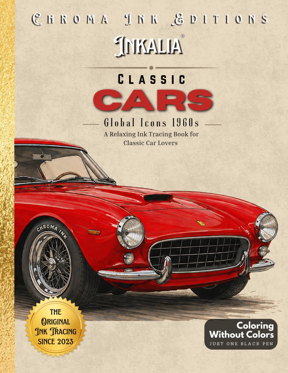 capítulo por capítulo baixar Inky Doodle Day: Classic Car Global Icons 1960s. A Thick Outline Reverse Coloring Book.: Bold and Easy Ink Tracing. A Stress Relief Gift for Men... of American and European Classics.