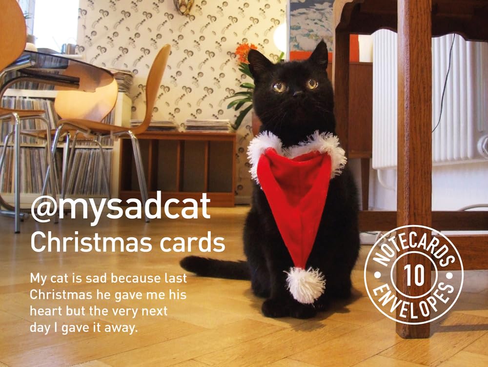 My Sad Cat Christmas Cards: 10 cards and envelopes