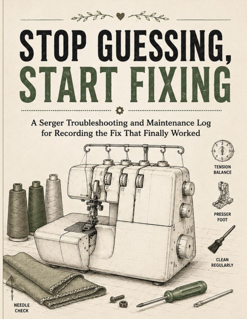 Stop Guessing, Start Fixing: A Serger Troubleshooting and Maintenance Log for Recording the Fix That Finally Worked baixar o livro de graça