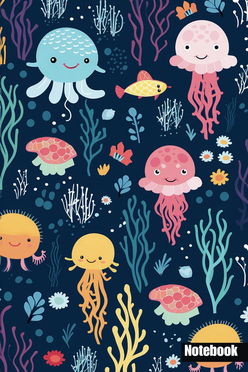 ler totalmente Jellyfish Notebook: 6x9 inches 120 pages: Learning and Writing Adventure for Kids, Ocean Lovers and Marine Enthusiasts, Notebook For Women Girls adults