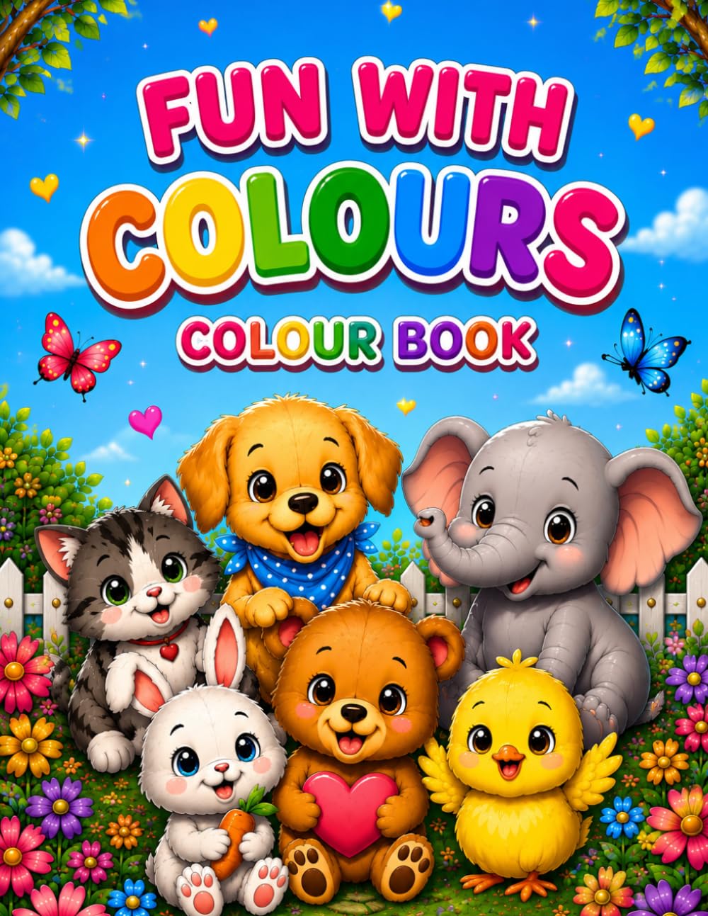 Fun With Colours: 25 Cute Animals Colour Book, For Children age 3 to 6 Years, Making Learning Fun, 8.5 x 11 inches baixar o livro de graça