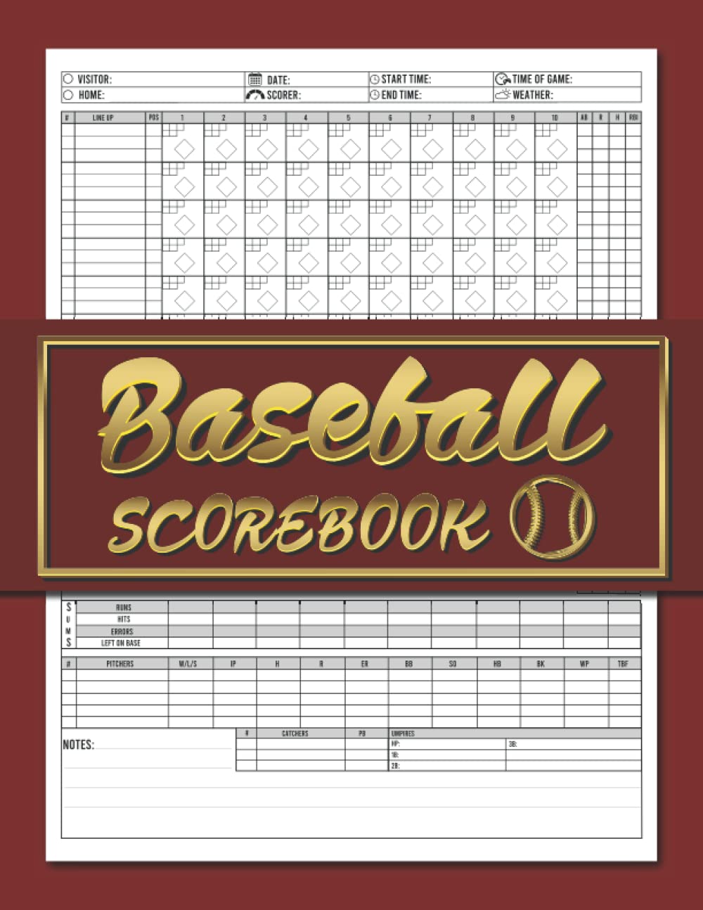 capítulo por capítulo baixar Baseball Scorebook: 120 Baseball Score sheets For Baseball And Softball Games - Baseball Score keeper Book -Simple Baseball & Softball Scorekeeper... - Large Print - 8.5 X 11 Inches - 120 Pages