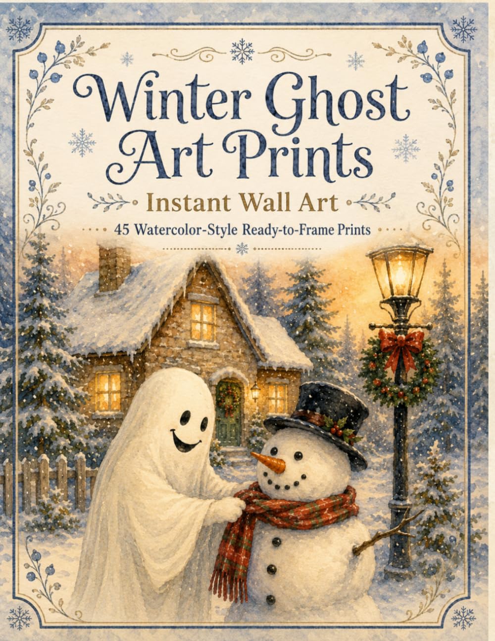 Instant Wall Art: Winter Ghost Art Prints: 45 Watercolor-Style Ready-to-Frame Prints (Halloween Wall Art) baixar o livro de graça