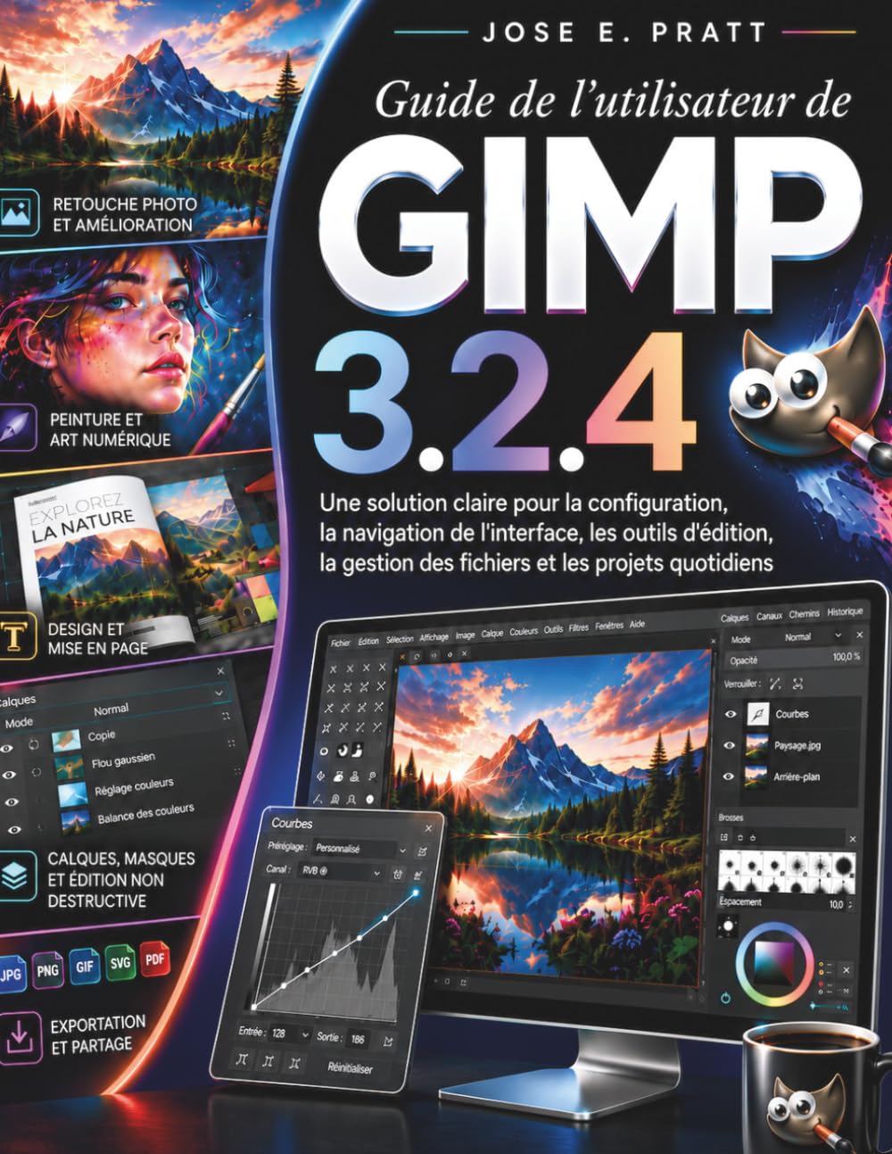 capítulo por capítulo baixar Guide de l'utilisateur de GIMP 3.2.4: Une solution claire pour la configuration, la navigation de l'interface, les outils d'édition, la gestion des fichiers et les projets quotidiens (French Edition)