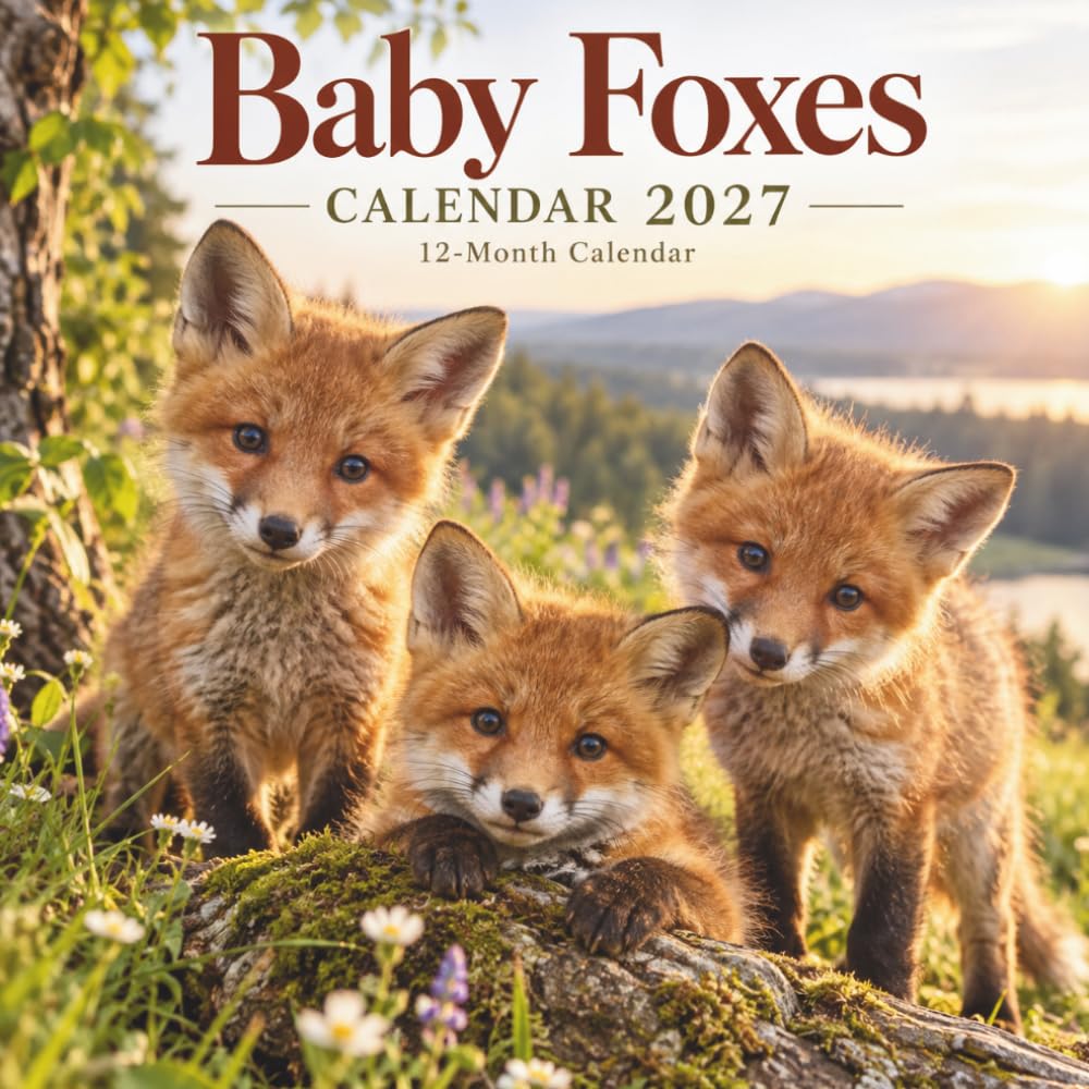 Baby Foxes Calendar 2027: Adorable Fox Kits in Natural Woodland Scenes baixar o livro de graça