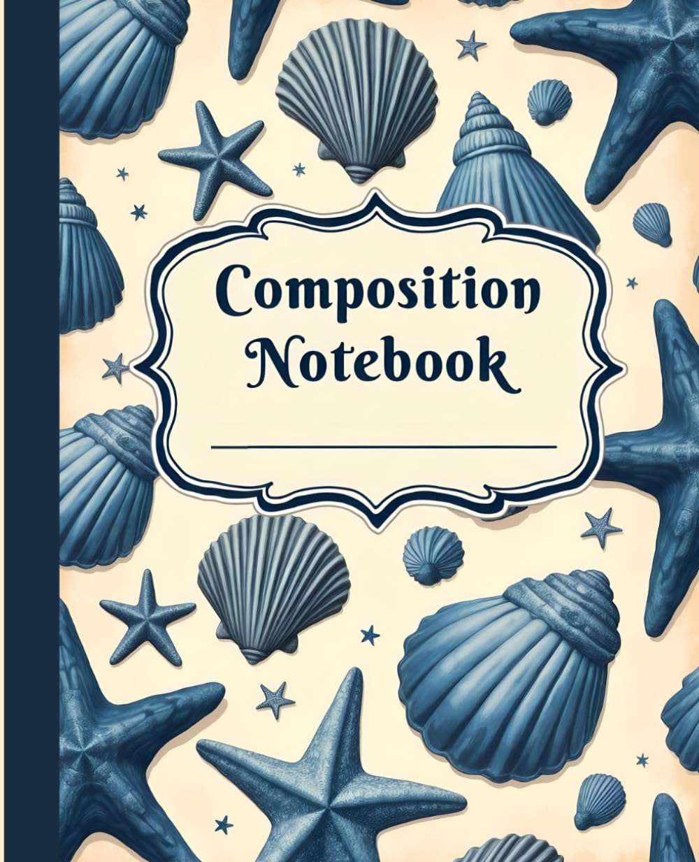 ler totalmente Aesthetic Composition Notebook: Coastal Granddaughter Aesthetic with Beachy Vibes | College Ruled | Blue Coastal Seashell Journal | Perfect for School, Journaling & Notes | 110 Pages | 7.5" x 9.25"
