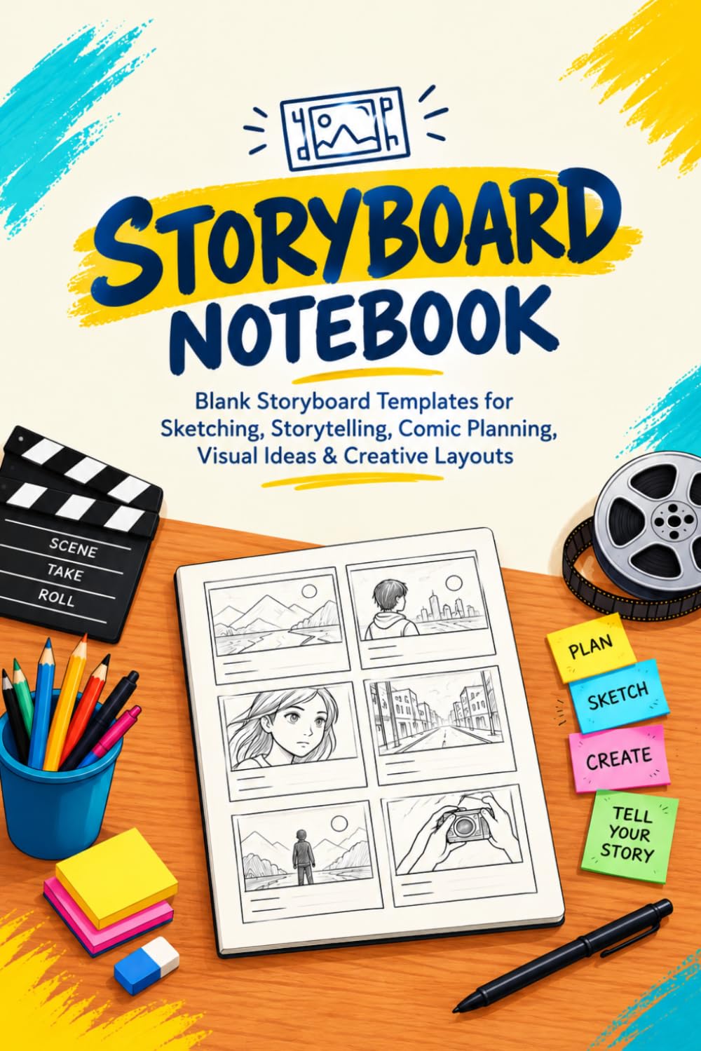 ler totalmente Storyboard Notebook: Blank Storyboard Templates for Sketching, Storytelling, Comic Planning, Visual Ideas & Creative Layouts