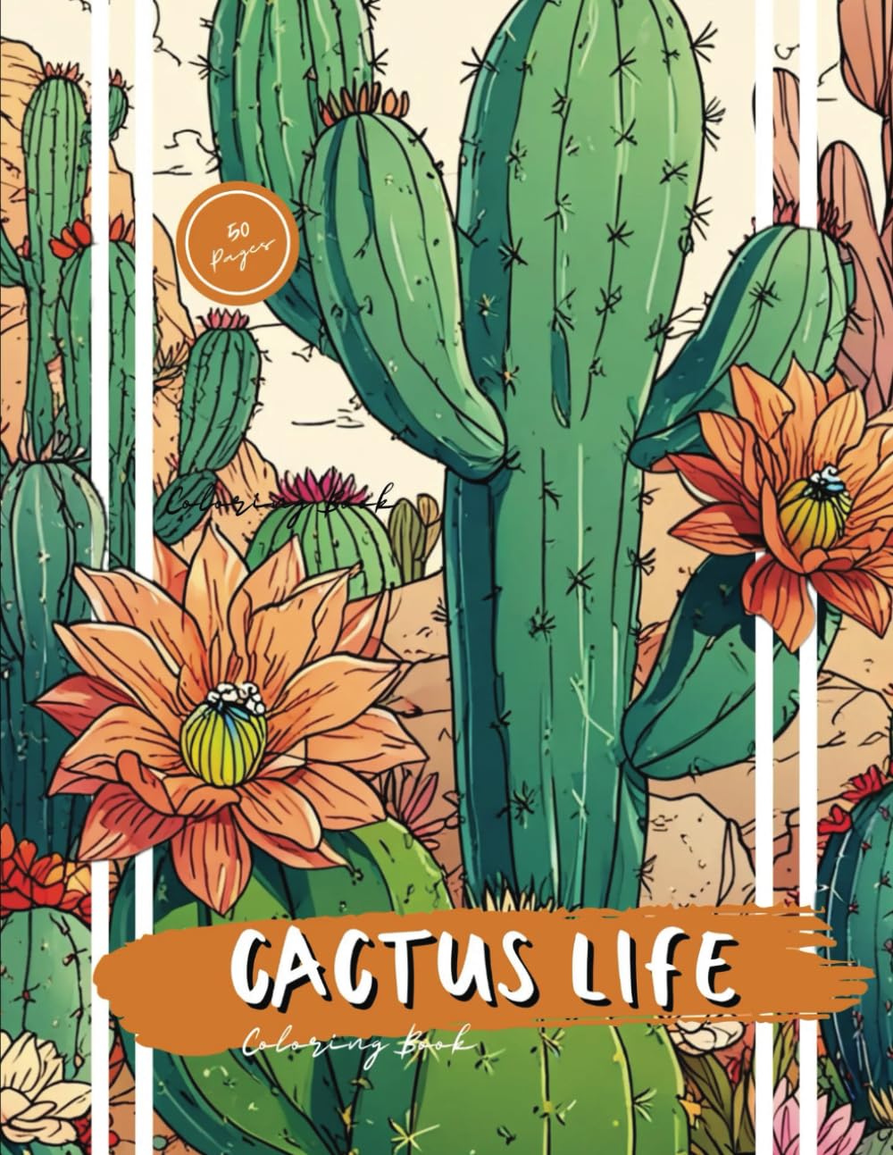 Coloring Book for Adults: Cactus Life | Desert Blooms and Prickly Magic |: 50 Pages of Gorgeous Floral Cacuses - Enchanted Cactus Dreams baixar livro de graça