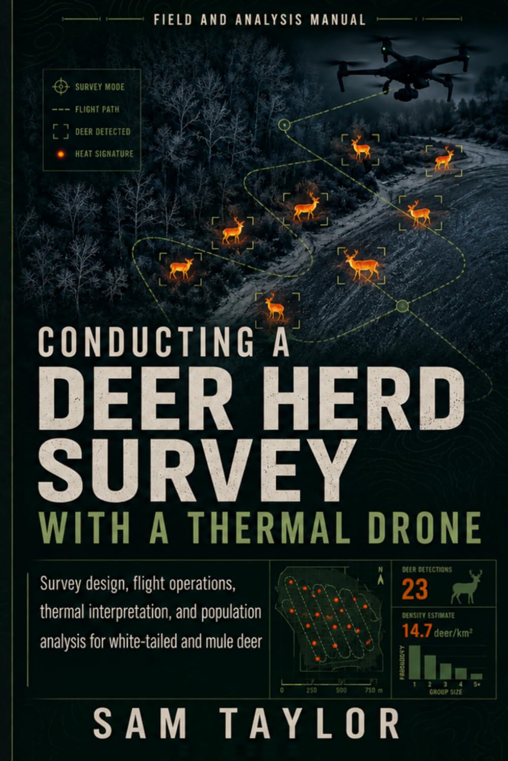ler totalmente Conducting a Deer Herd Survey with a Thermal Drone: Survey design, flight operations, thermal interpretation, and population analysis