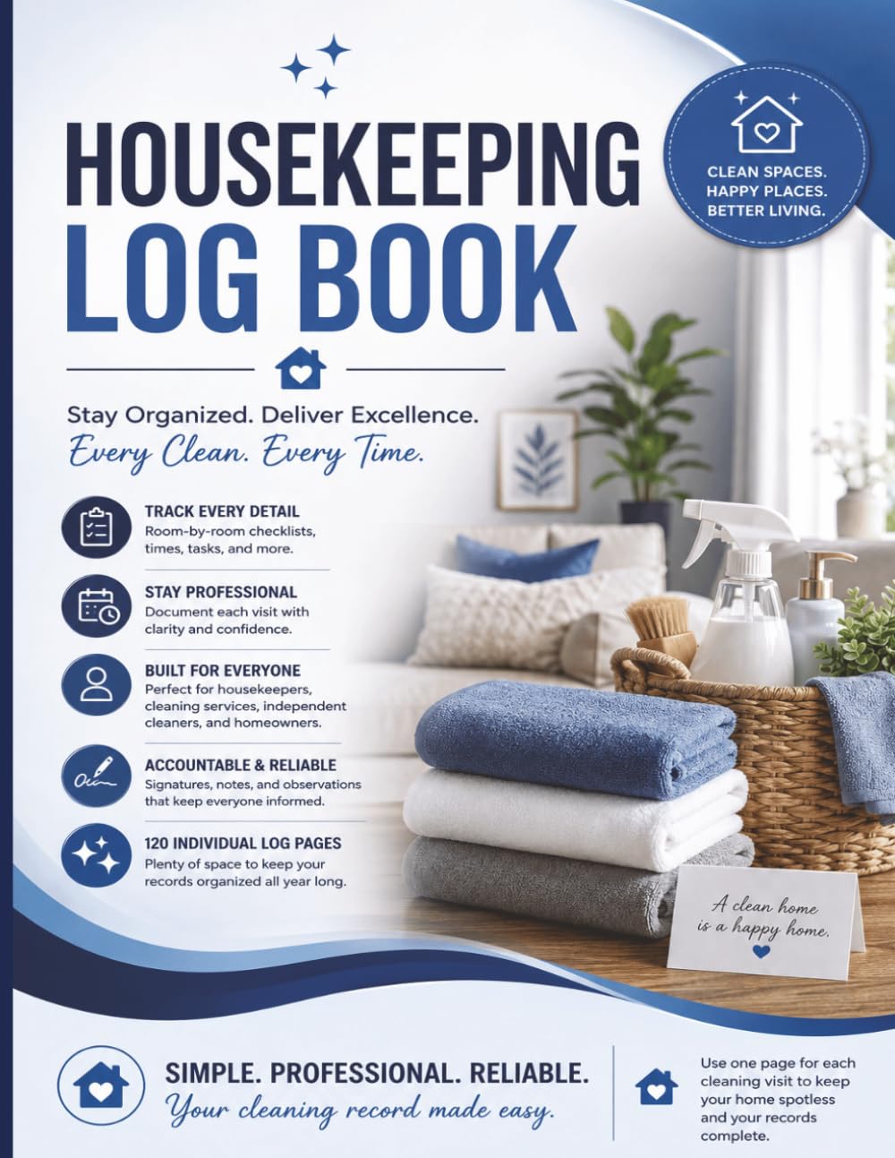 Housekeeping Log Book: Professional Cleaning Service Checklist, Room-by-Room Inspector Record, and Client Sign-Off Log baixar o livro de graça