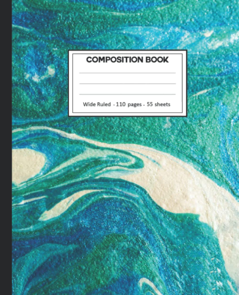 Composition Notebook: College Ruled: 110+ Lined Pages Writing Journal: Ocean on White. baixar livro de graça