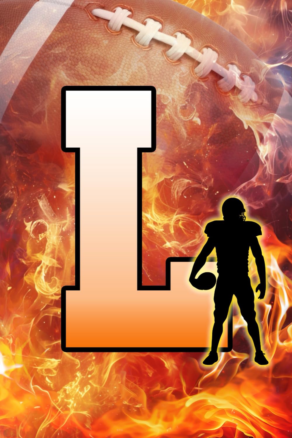 capítulo por capítulo baixar L: Letter "L" Initial American Football Player and Fire Flames Personalized Name Monogram Notebook - College-Ruled Personal Journal, Writing Pad, or Diary for Football Fans - 110 Pages, 6x9