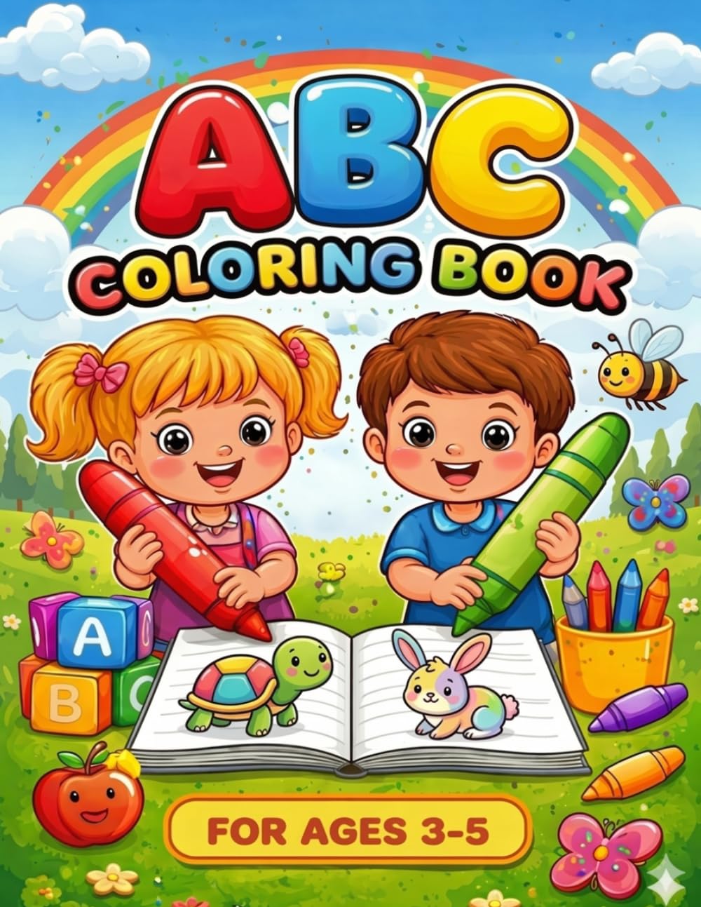 ABC Coloring book: Fun and Easy Alphabet Coloring Pages for Kids Ages 3–5 | Learn Letters, Improve Fine Motor Skills and Early Learning baixar o livro de graça