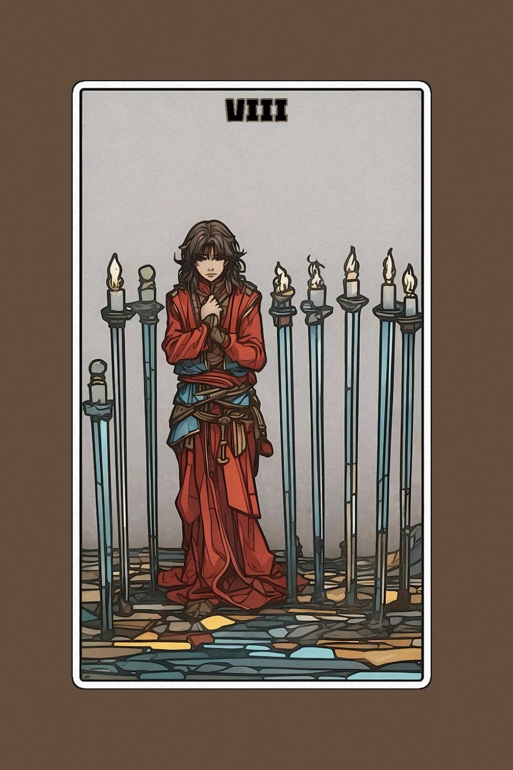 Eight of Swords - Tarot Card Notebook - Card No.62 (Color Ed.): A5 Ruled Lined Tarot Journal Diary Sketchbook Notebook - Eight of Swords (Feeling Trapped and Restricted) baixar livro de graça