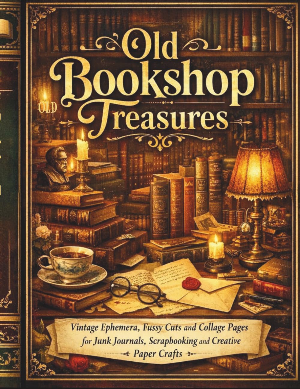 ler totalmente OLD BOOKSHOP TREASURES: Vintage Ephemera, Fussy Cuts and Collage Pages for Junk Journals, Scrapbooking and Creative Paper Crafts -