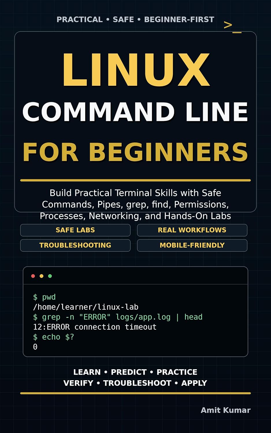 ler totalmente Your Long-Term Command-Line System: Build Practical Terminal Skills with Safe Commands, Pipes, grep, find, Permissions, Processes, Networking, and Hands-On Labs (English Edition)