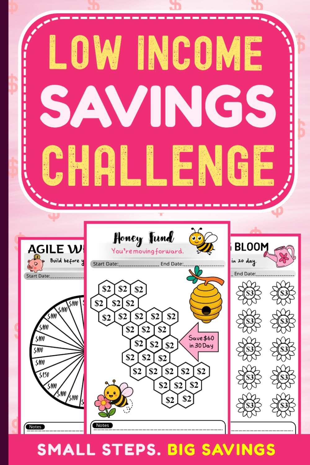 Low Income Savings Challenge Book: Simple and Fun Money Saving Journal for Women | $2, $5, $8, $10, $25, $50 and More in Days or Weeks baixar livro de graça