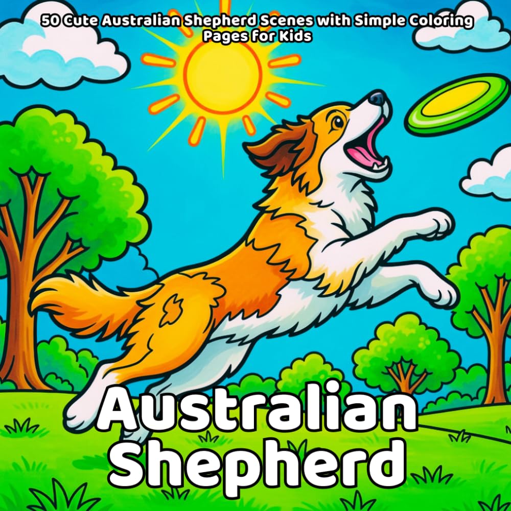 capítulo por capítulo baixar Australian Shepherd Coloring Book: 50 Cute Australian Shepherd Scenes with Simple Coloring Pages for Kids