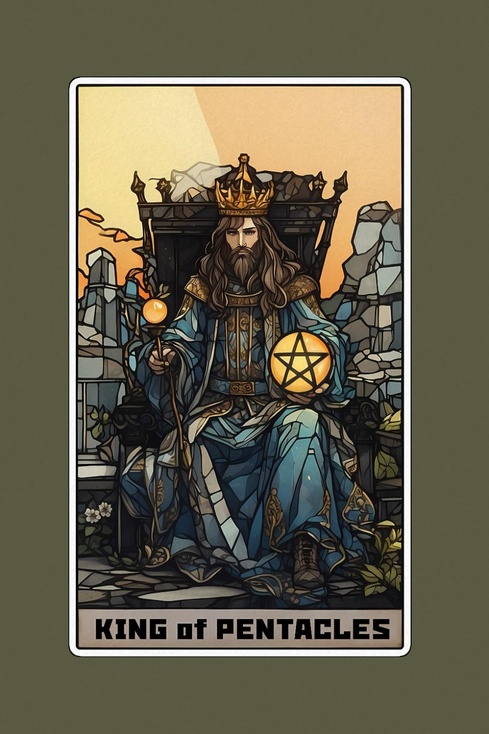 King of Pentacles - Tarot Card Notebook - Card No.65 (Color Ed.): A5 Ruled Lined Tarot Journal Diary Sketchbook Notebook - King of Pentacles (Abundance and Stability) baixar livro de graça