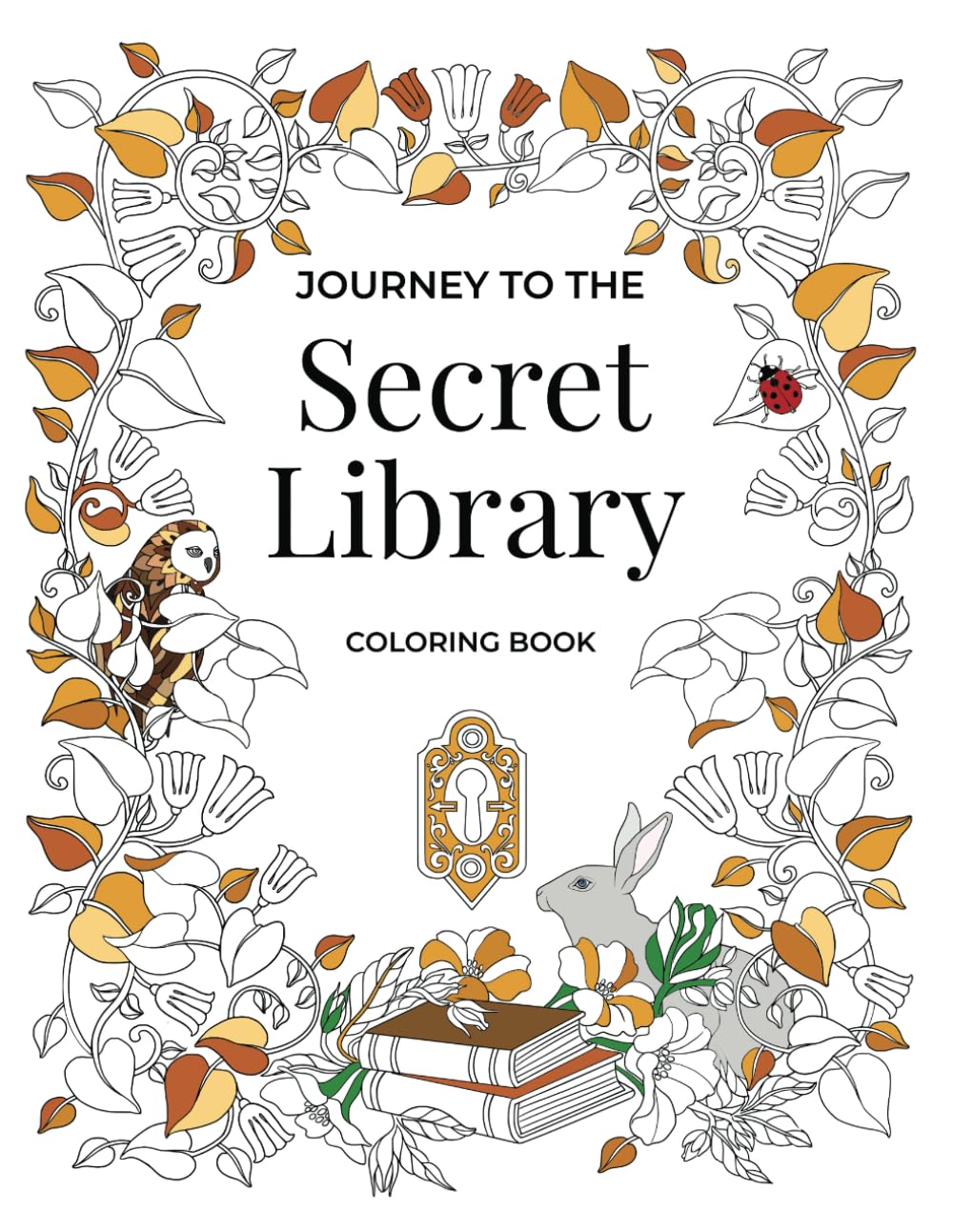 Journey to the Secret Library Coloring Book: Enjoy a Fantastical World of Beautiful Plants, Flowers, and Book Loving Animals (30 double page spread coloring pages equal to 60 single coloring pages) baixar livro de graça