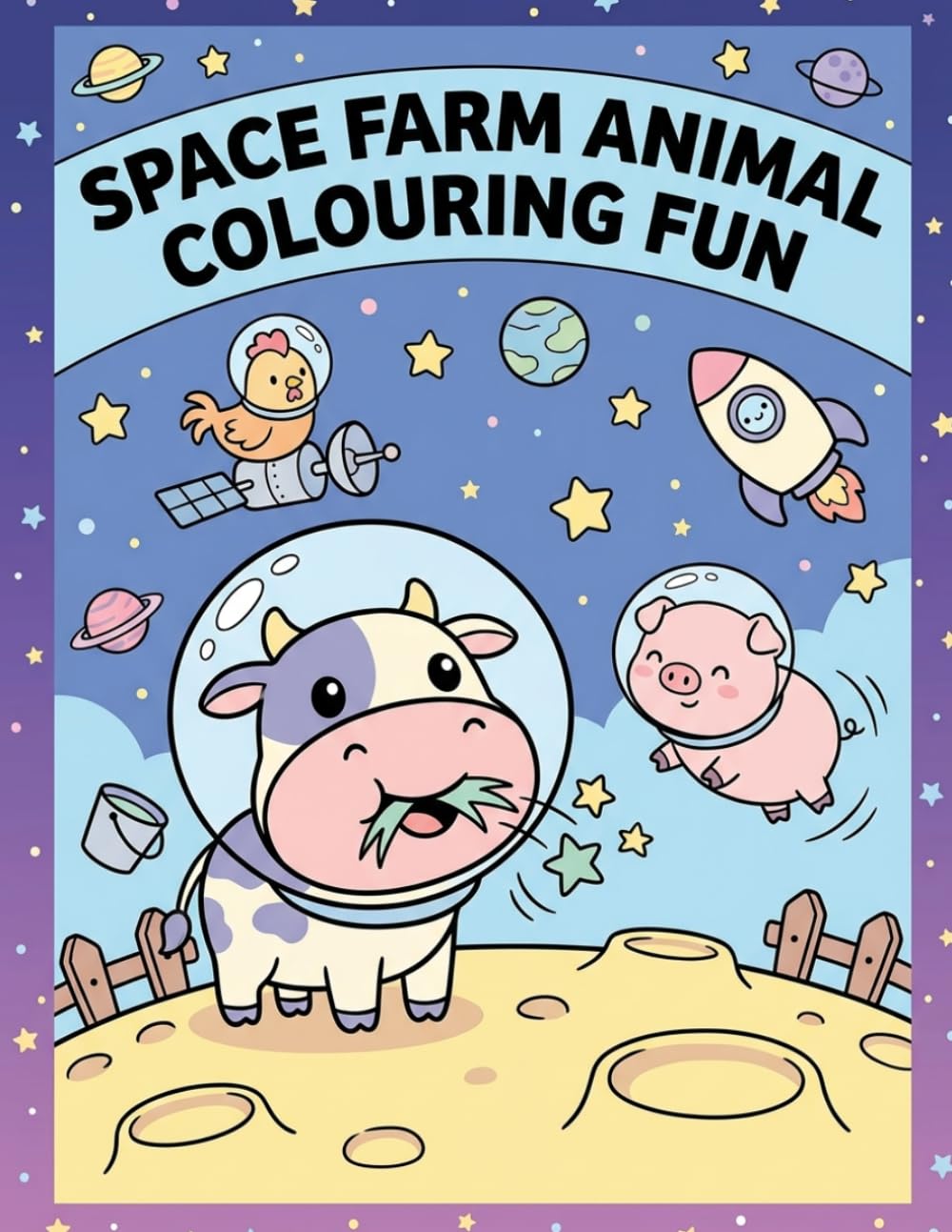 ler totalmente Space Farm Animal: Colouring Fun