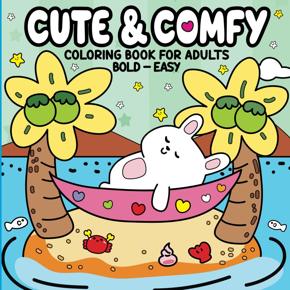capítulo por capítulo baixar Cute & Comfy Coloring Book for Adults - Bold Easy - Livro de Colorir Adulto