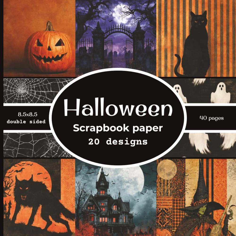Halloween Scrapbook paper: 20 Double Sided Decorative Craft Paper | for Collage, Card Making, Origami, scrapbooking, & More | Color | 8.5 x 8.5 baixar livro de graça