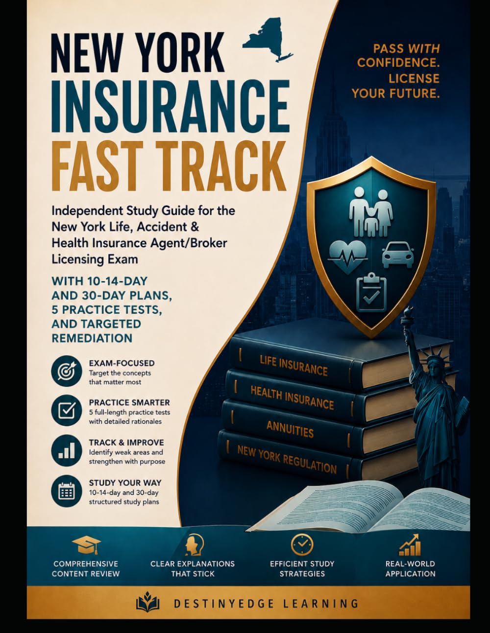 New York Insurance Fast Track: Independent Study Guide for the New York Life, Accident & Health Insurance Agent/Broker Licensing Exam with 10-14-Day... 5 Practice Tests, and Targeted Remediation baixar livro de graça