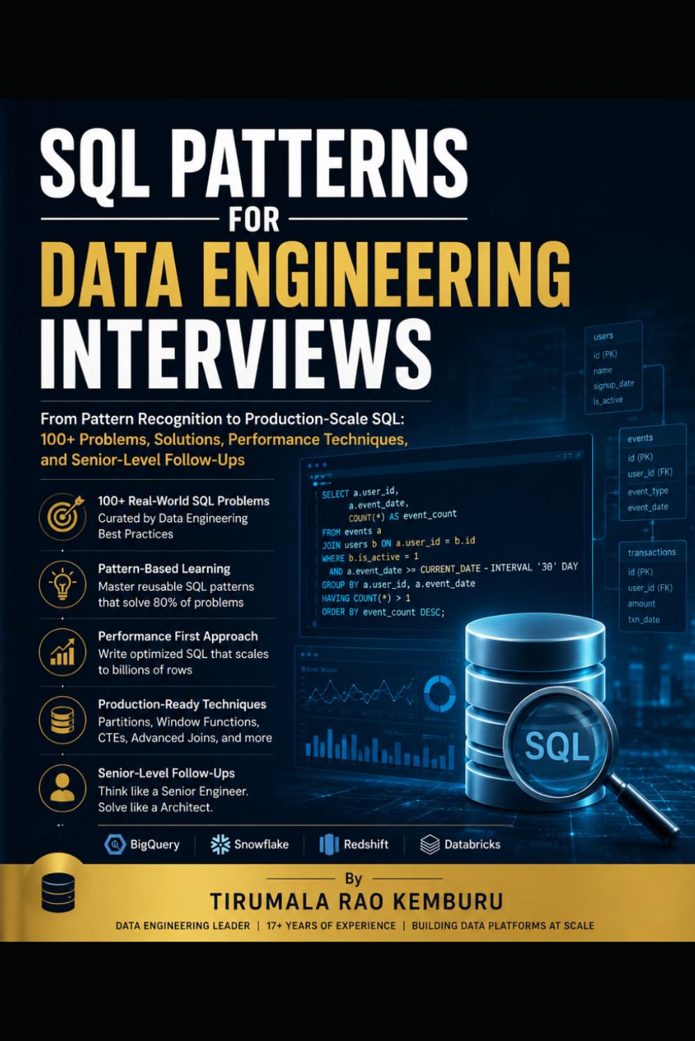 ler totalmente SQL Patterns for Data Engineering Interviews: From Pattern Recognition to Production-Scale SQL: 100+ Problems, Solutions, Performance Techniques, and Senior-Level Follow-Ups (Volume 1)