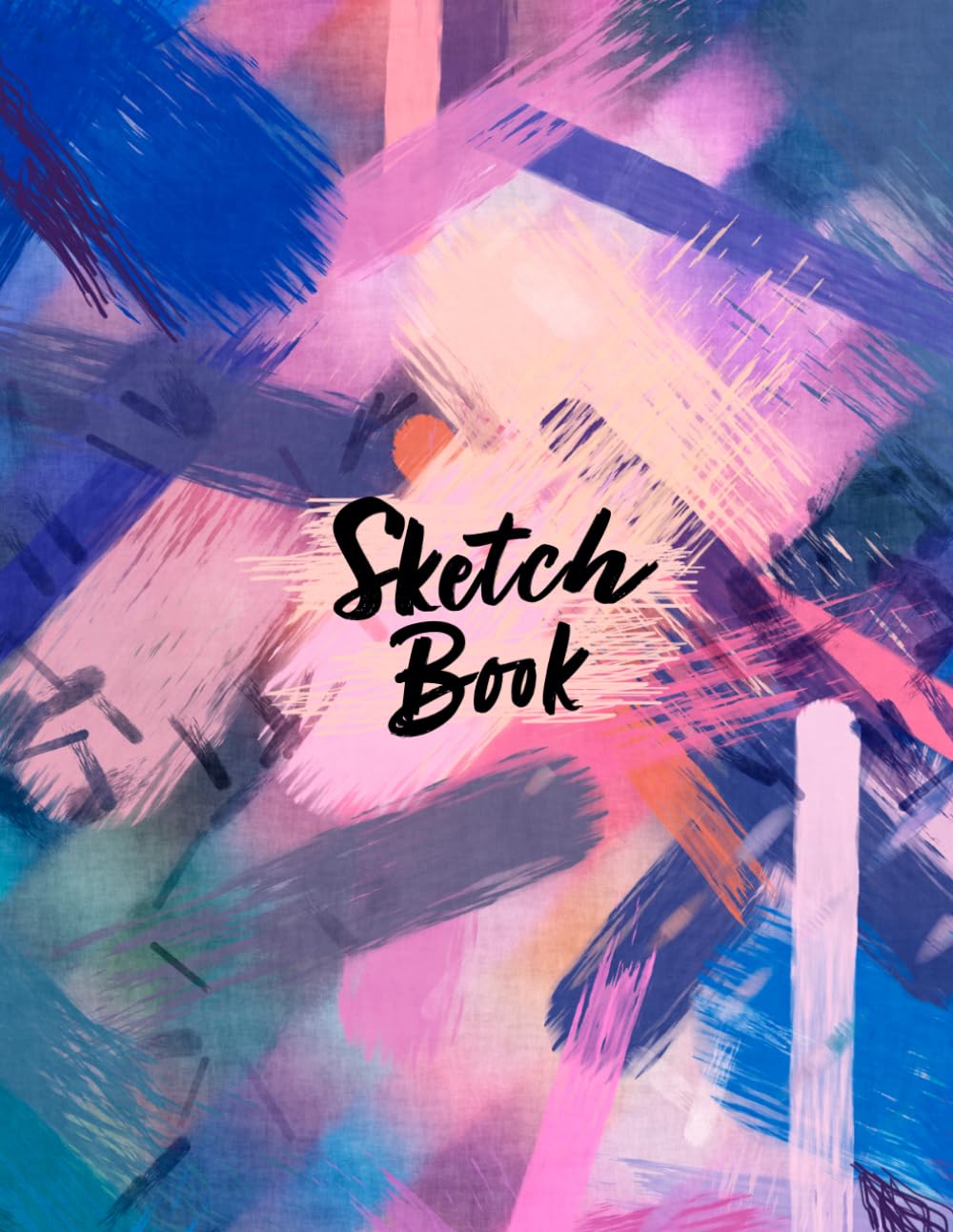 Sketch Book Pink: Colorful Brush Abstract Art: Blank Sketchbook Blank Paper Pad 8.5" x 11" - 120 Pages Blank Paper Book Large Drawing Pad baixar o livro de graça