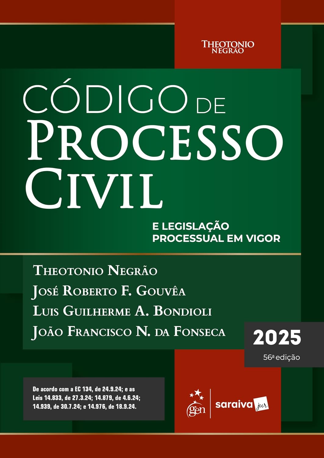 ler totalmente Código de Processo Civil e Legislação Processual Em Vigor - 56ª Edição 2025