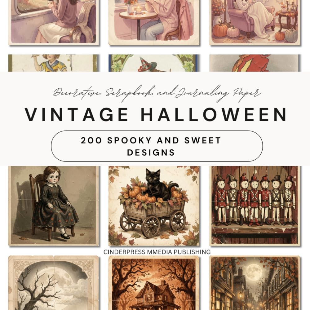 capítulo por capítulo baixar 200 Vintage Halloween Scrapbook Paper Pad: 200 Spooky and Sweet Decorative and Journaling Designs for Junk Journals, Collage and Creative Paper Crafts
