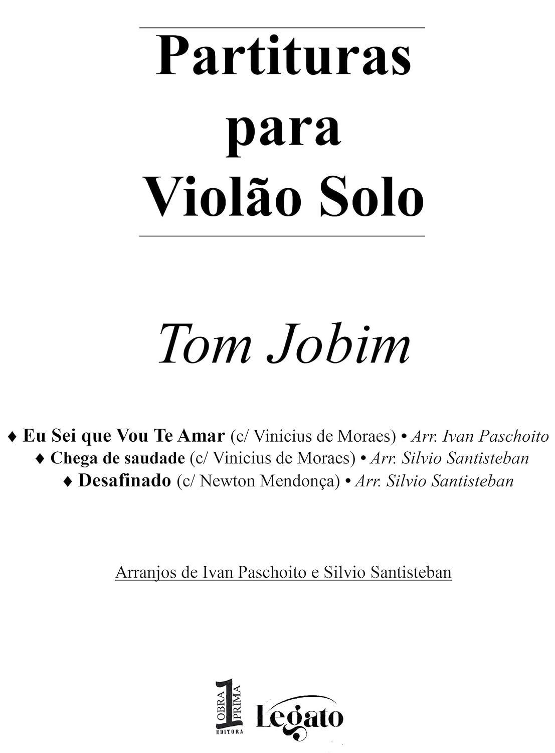 Partituras para Violão Solo - Tom Jobim baixar livro de graça