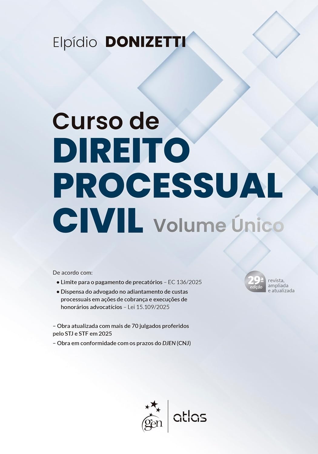 Curso de Direito Processual Civil - Vol. Único - 29ª Edição - 2026