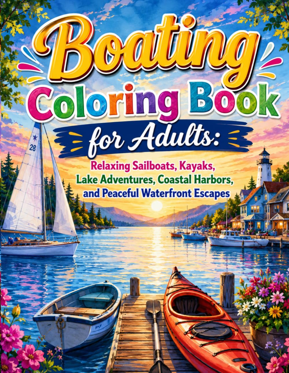 capítulo por capítulo baixar Boating Coloring Book for Adults: Relaxing Sailboats, Kayaks, Lake Adventures, Coastal Harbors, and Peaceful Waterfront Escapes
