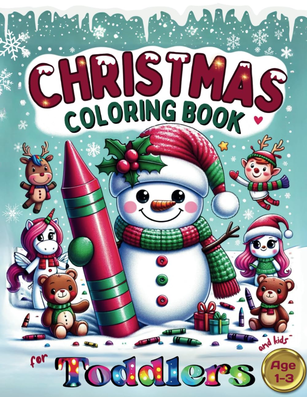 ler totalmente Christmas Coloring Book For Toddlers And Kids: Big Easy To Color Fun Festive Cute Christmas Designs For Toddlers And Kids Age 1-3, Children Ages 2-4