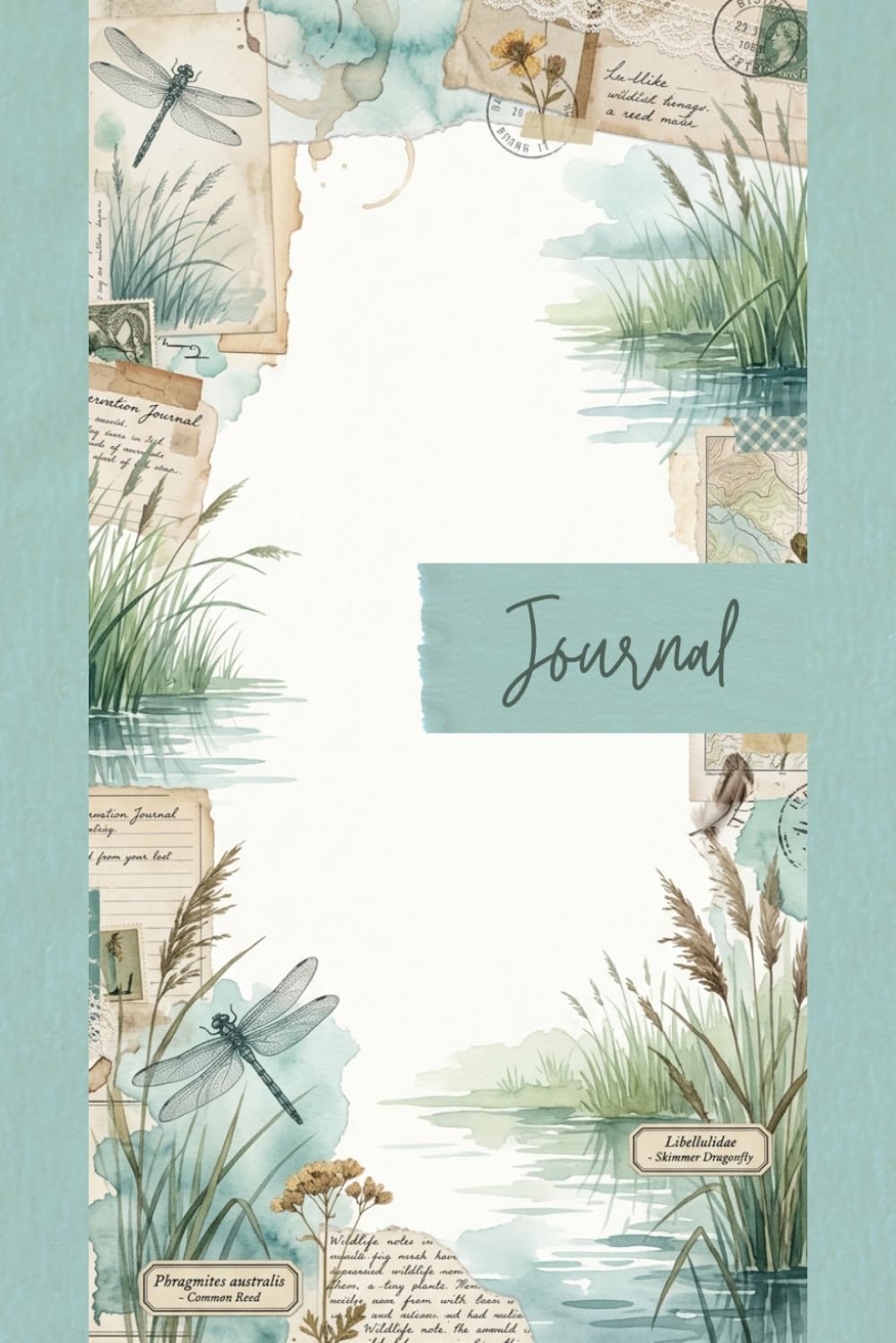 Vintage Wetland Ecology Junk Journal Pages - 6x9 Aesthetic Paper - 100 Writing Sheets with Marshland Reeds, Dragonflies, Antique Maps, and Field Observation Ephemera Textures baixar o livro de graça